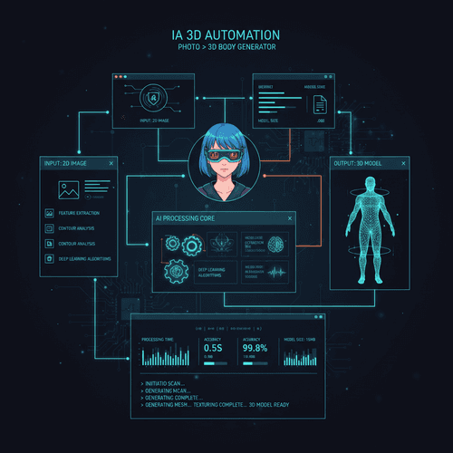 Automatisation 3D IA : générer un corps 3D depuis une photo