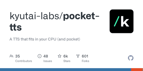 Pocket-TTS de Kyutai permet de générer une voix IA locale en environ 200 ms sur CPU, sans GPU ni API externe.