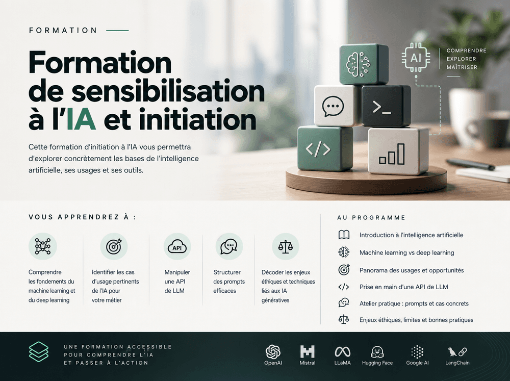 Formation de sensibilisation à l'IA et initiation