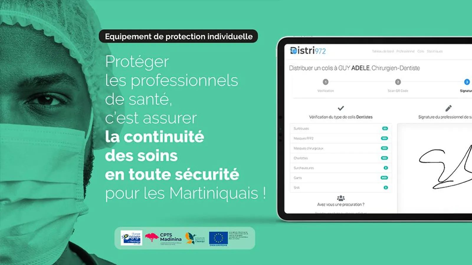Distri972, l'application qui protège les professionnels de santé en Martinique