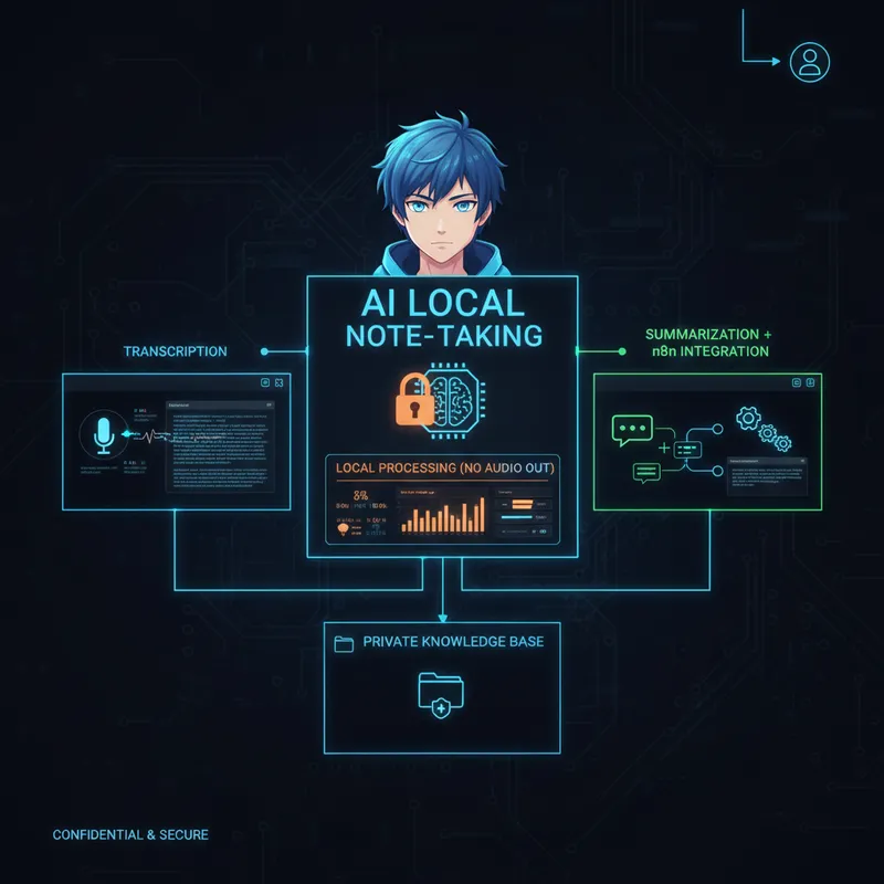 IA Souveraine : prise de notes IA locale avec n8n