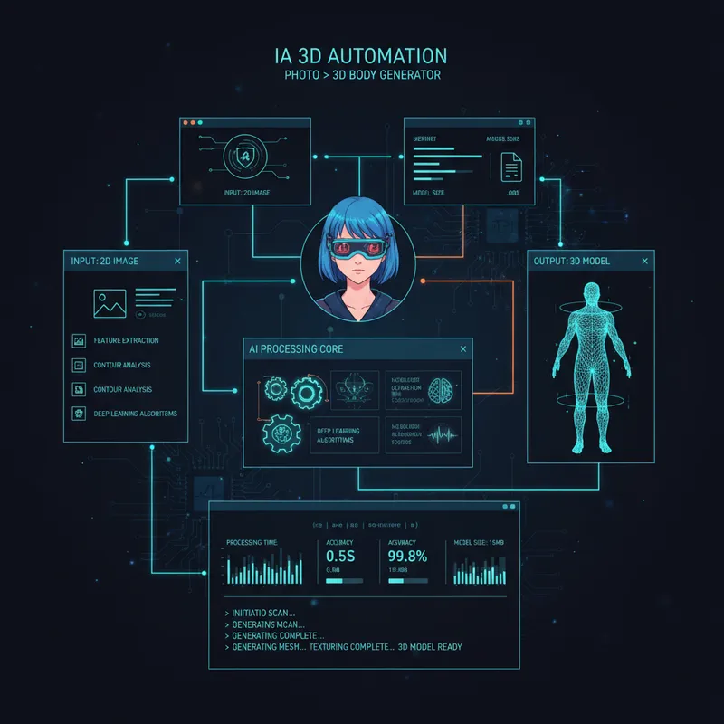Automatisation 3D IA : générer un corps 3D depuis une photo